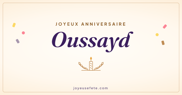 Image « Joyeux anniversaire Oussayd » au format large