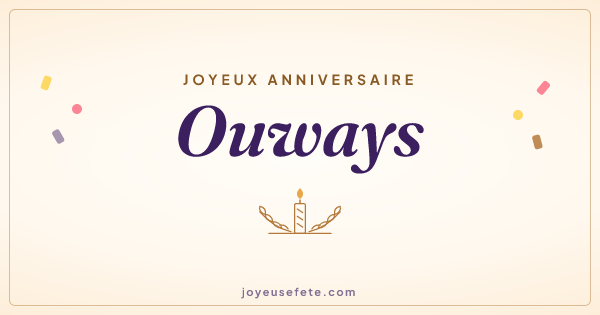 Image « Joyeux anniversaire Ouways » au format large