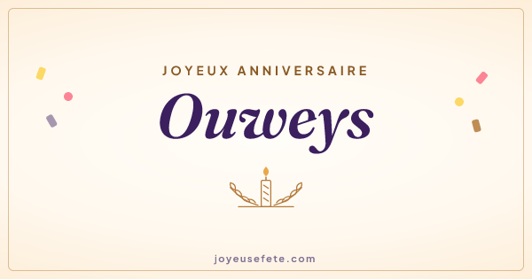 Image « Joyeux anniversaire Ouweys » au format large