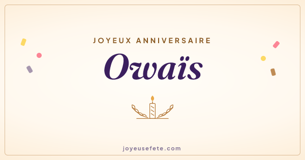 Image « Joyeux anniversaire Owaïs » au format large