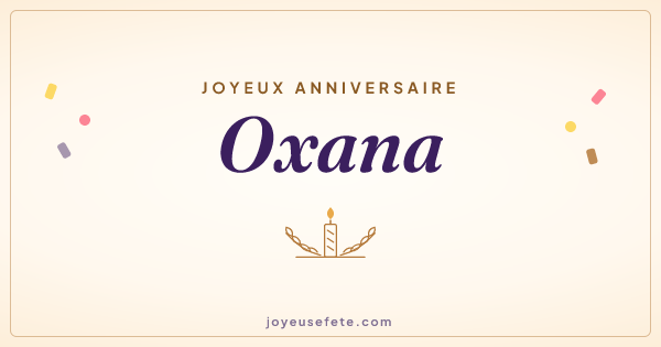 Image « Joyeux anniversaire Oxana » au format large
