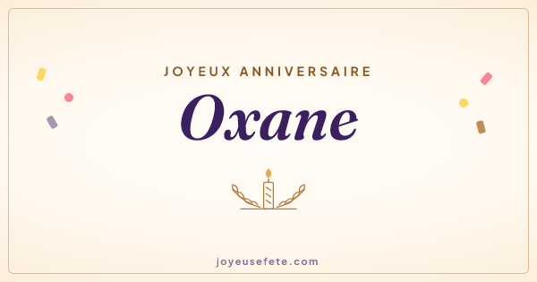 Image « Joyeux anniversaire Oxane » au format large