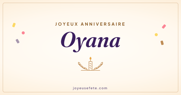 Image « Joyeux anniversaire Oyana » au format large