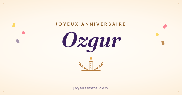 Image « Joyeux anniversaire Ozgur » au format large