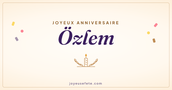 Image « Joyeux anniversaire Özlem » au format large