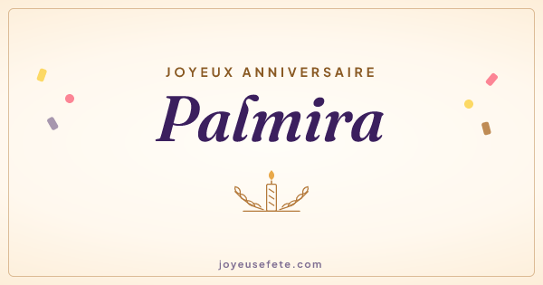 Image « Joyeux anniversaire Palmira » au format large