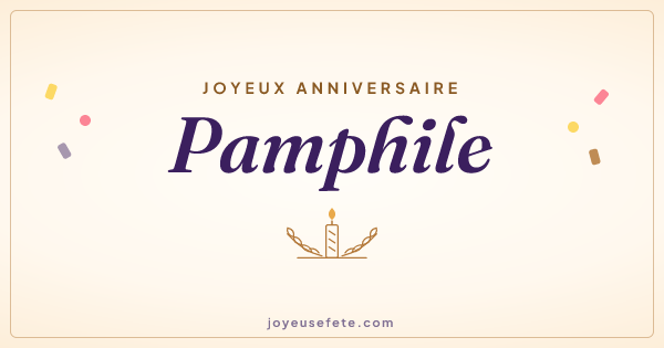 Image « Joyeux anniversaire Pamphile » au format large