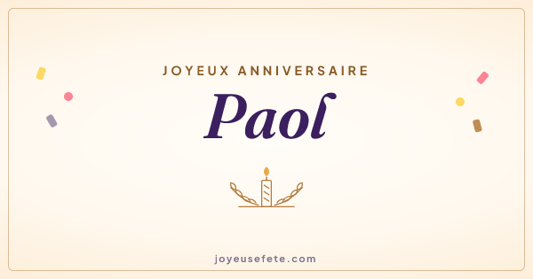 Image « Joyeux anniversaire Paol » au format large