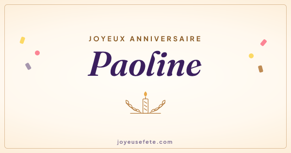 Image « Joyeux anniversaire Paoline » au format large