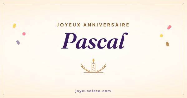 Image « Joyeux anniversaire Pascal » au format large