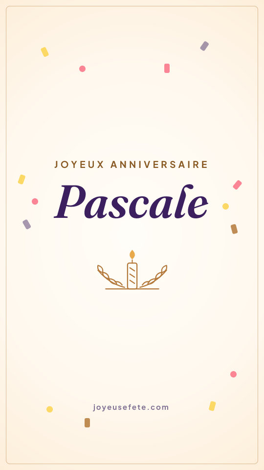 Image « Joyeux anniversaire Pascale » au format story