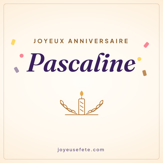 Image carrée « Joyeux anniversaire Pascaline » pour WhatsApp