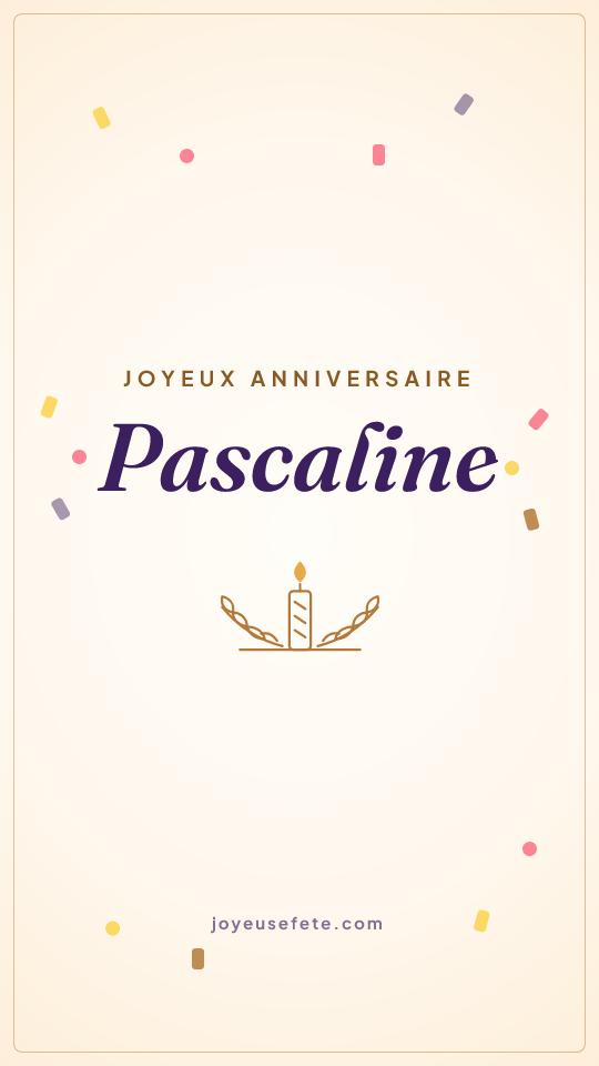 Image « Joyeux anniversaire Pascaline » au format story
