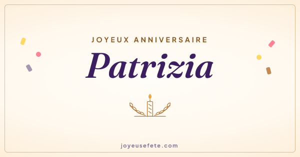 Image « Joyeux anniversaire Patrizia » au format large