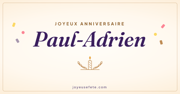 Image « Joyeux anniversaire Paul-Adrien » au format large