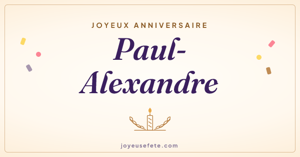 Image « Joyeux anniversaire Paul-Alexandre » au format large