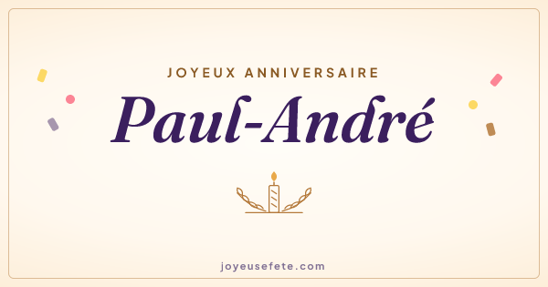 Image « Joyeux anniversaire Paul-André » au format large