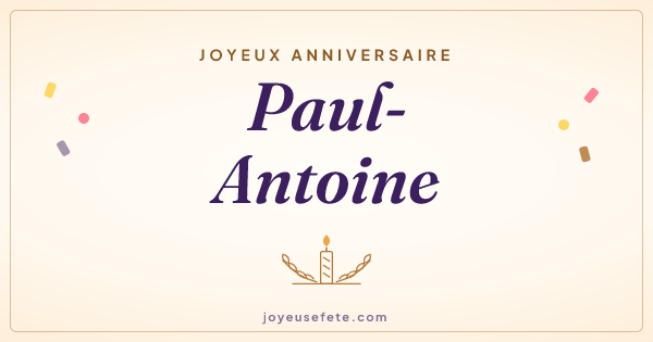 Image « Joyeux anniversaire Paul-Antoine » au format large