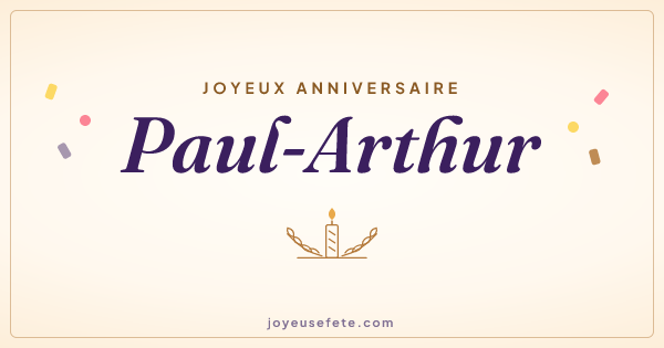 Image « Joyeux anniversaire Paul-Arthur » au format large