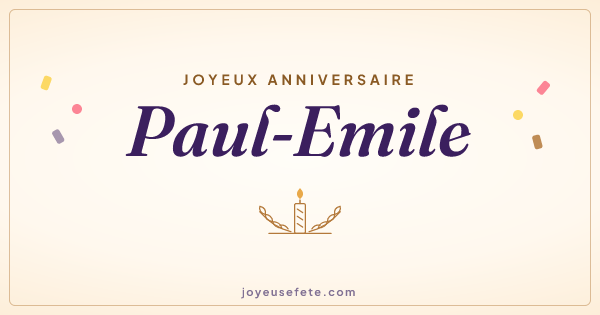 Image « Joyeux anniversaire Paul-Emile » au format large