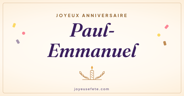 Image « Joyeux anniversaire Paul-Emmanuel » au format large
