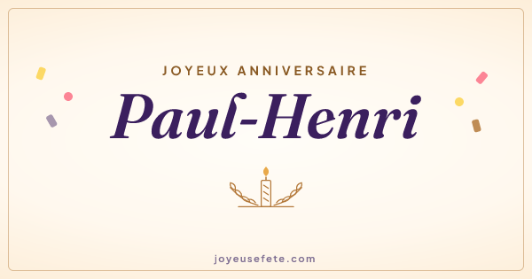 Image « Joyeux anniversaire Paul-Henri » au format large