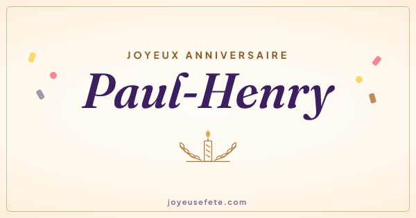 Image « Joyeux anniversaire Paul-Henry » au format large