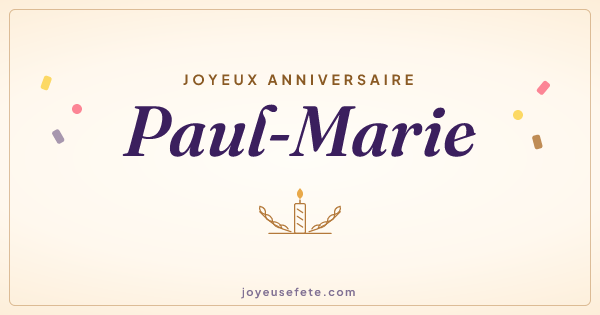 Image « Joyeux anniversaire Paul-Marie » au format large