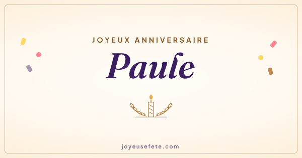 Image « Joyeux anniversaire Paule » au format large
