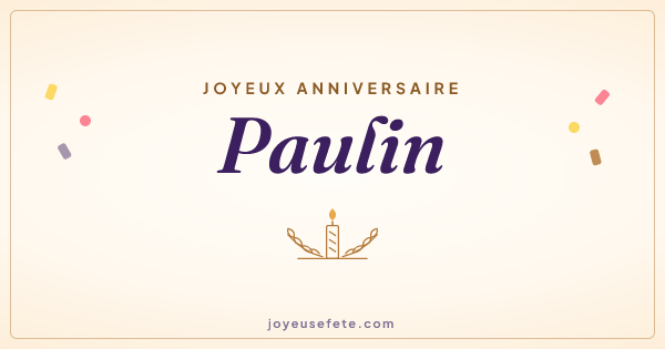 Image « Joyeux anniversaire Paulin » au format large