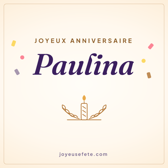 Image carrée « Joyeux anniversaire Paulina » pour WhatsApp