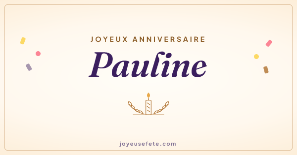 Image « Joyeux anniversaire Pauline » au format large