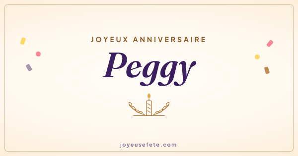 Image « Joyeux anniversaire Peggy » au format large