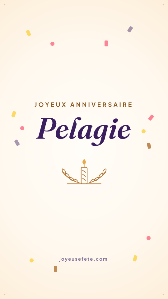 Image « Joyeux anniversaire Pelagie » au format story