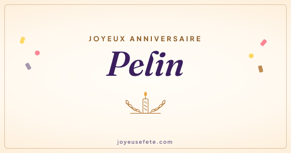 Image « Joyeux anniversaire Pelin » au format large