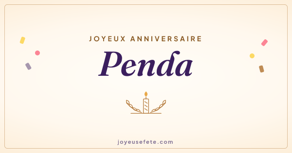 Image « Joyeux anniversaire Penda » au format large