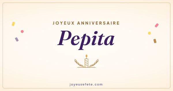 Image « Joyeux anniversaire Pepita » au format large