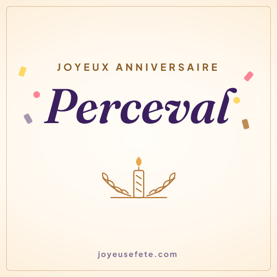 Image carrée « Joyeux anniversaire Perceval » pour WhatsApp