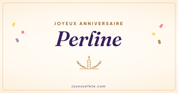 Image « Joyeux anniversaire Perline » au format large