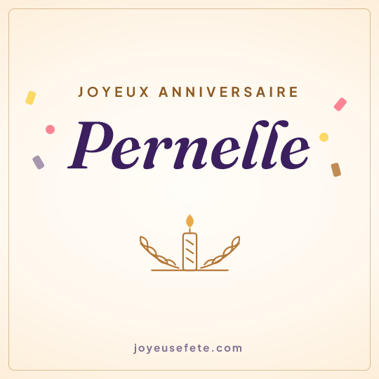 Image carrée « Joyeux anniversaire Pernelle » pour WhatsApp