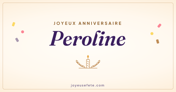Image « Joyeux anniversaire Peroline » au format large
