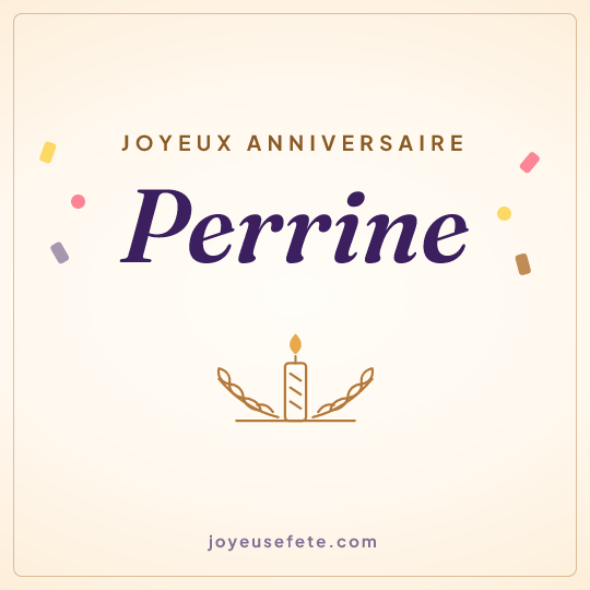 Image carrée « Joyeux anniversaire Perrine » pour WhatsApp