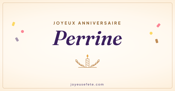 Image « Joyeux anniversaire Perrine » au format large