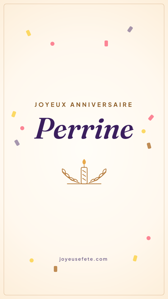 Image « Joyeux anniversaire Perrine » au format story