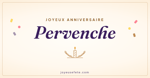 Image « Joyeux anniversaire Pervenche » au format large