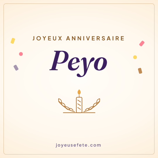 Image carrée « Joyeux anniversaire Peyo » pour WhatsApp