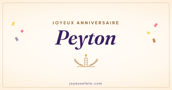 Image « Joyeux anniversaire Peyton » au format large