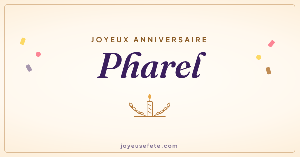 Image « Joyeux anniversaire Pharel » au format large