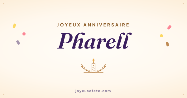 Image « Joyeux anniversaire Pharell » au format large