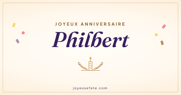 Image « Joyeux anniversaire Philbert » au format large
